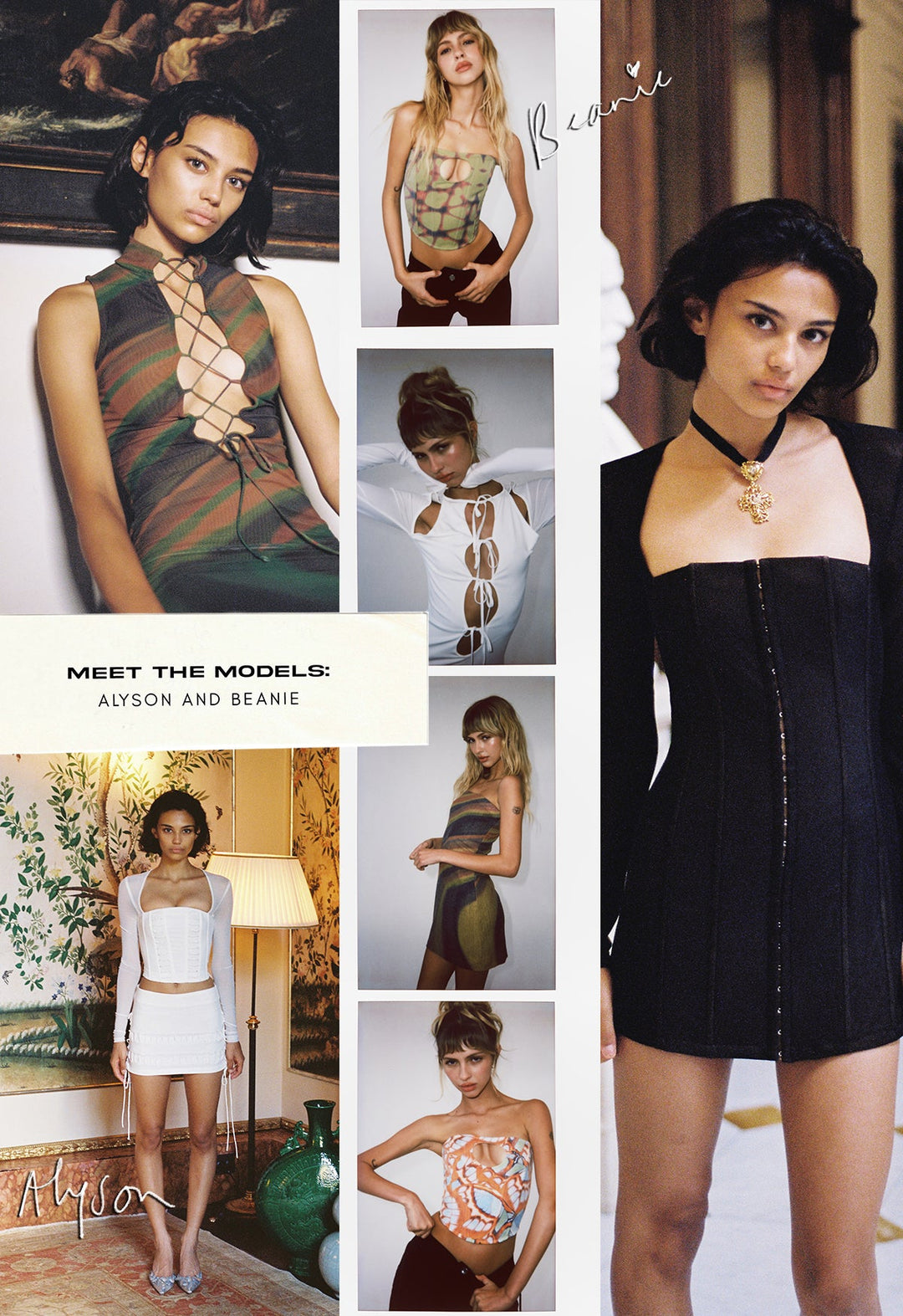 Model collage for Meet the Models article