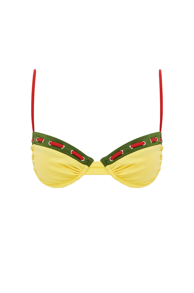 Jeanie Bikini Top | Yellow