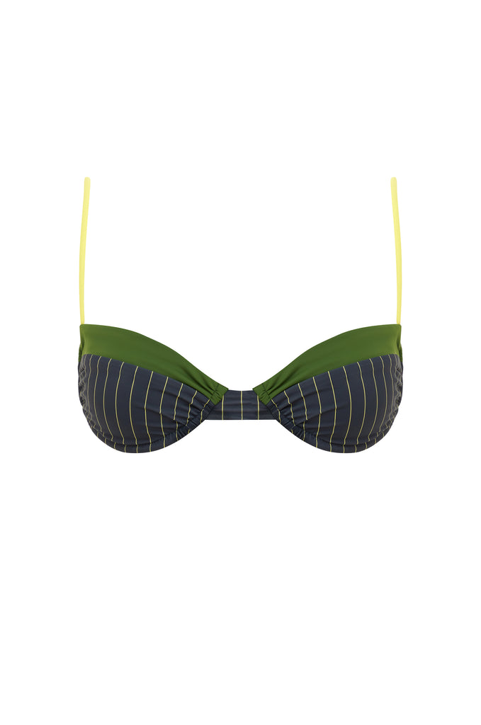 Jeanie Bikini Top | Pinstripe