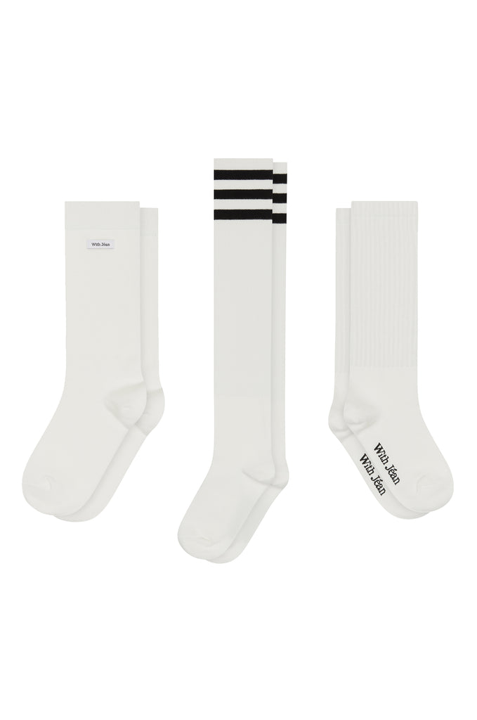 Jeanies 3 Sock Pack | White