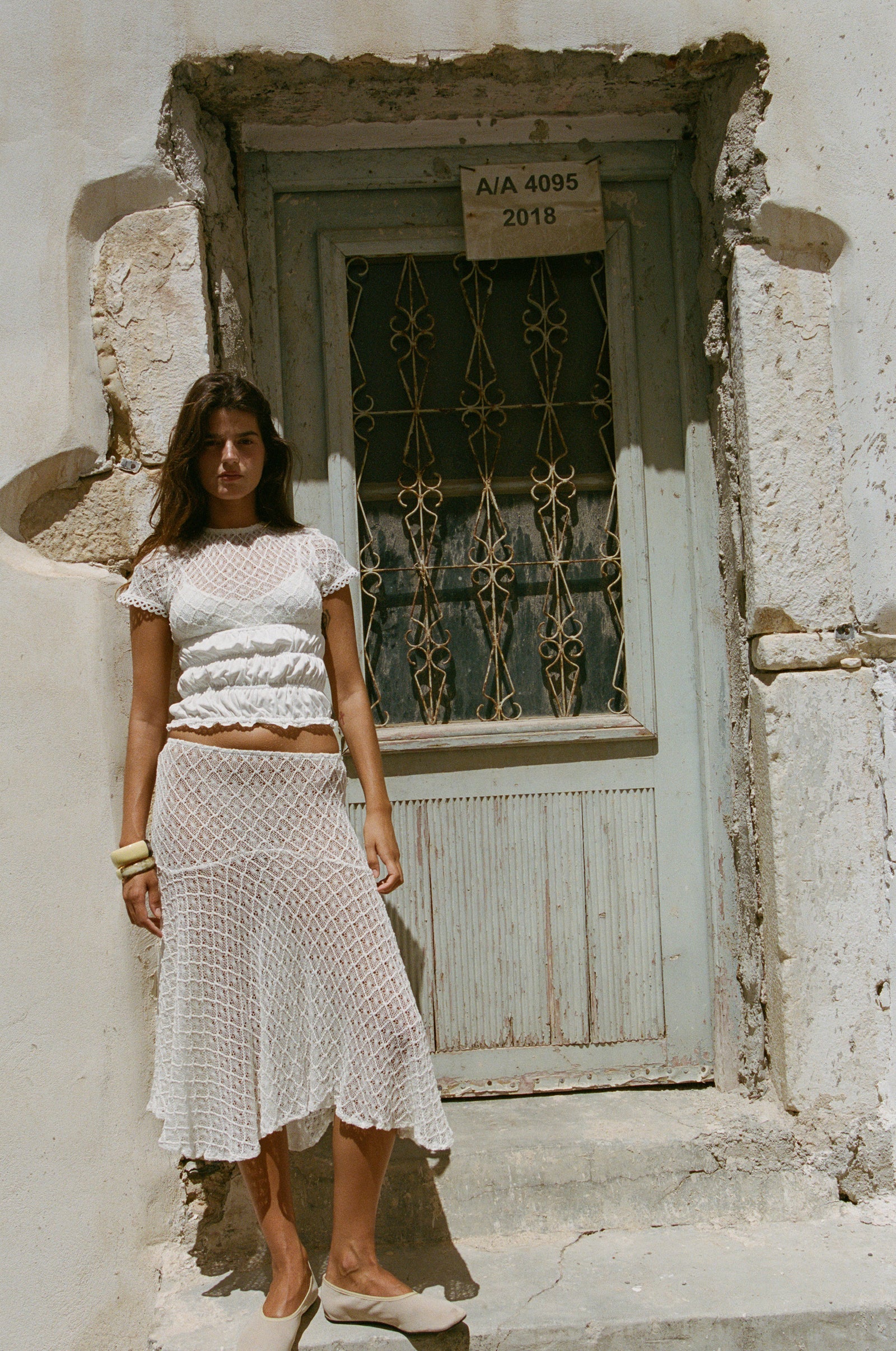 12013 Fawn Check Midi Skirt