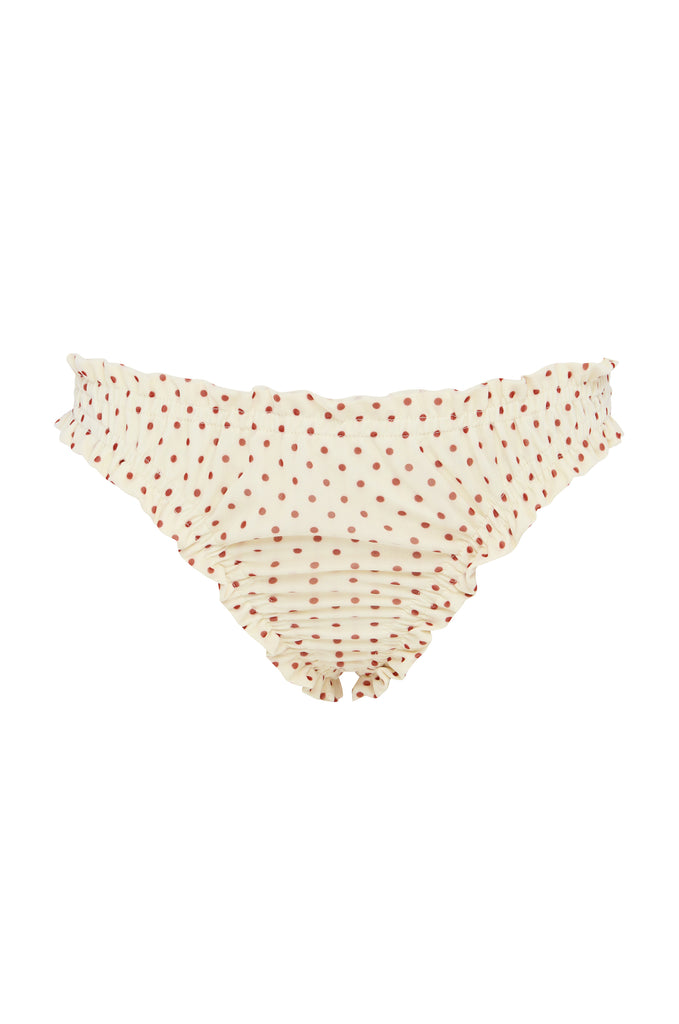 Lottie Bikini Bottom | Cream Polka Dot