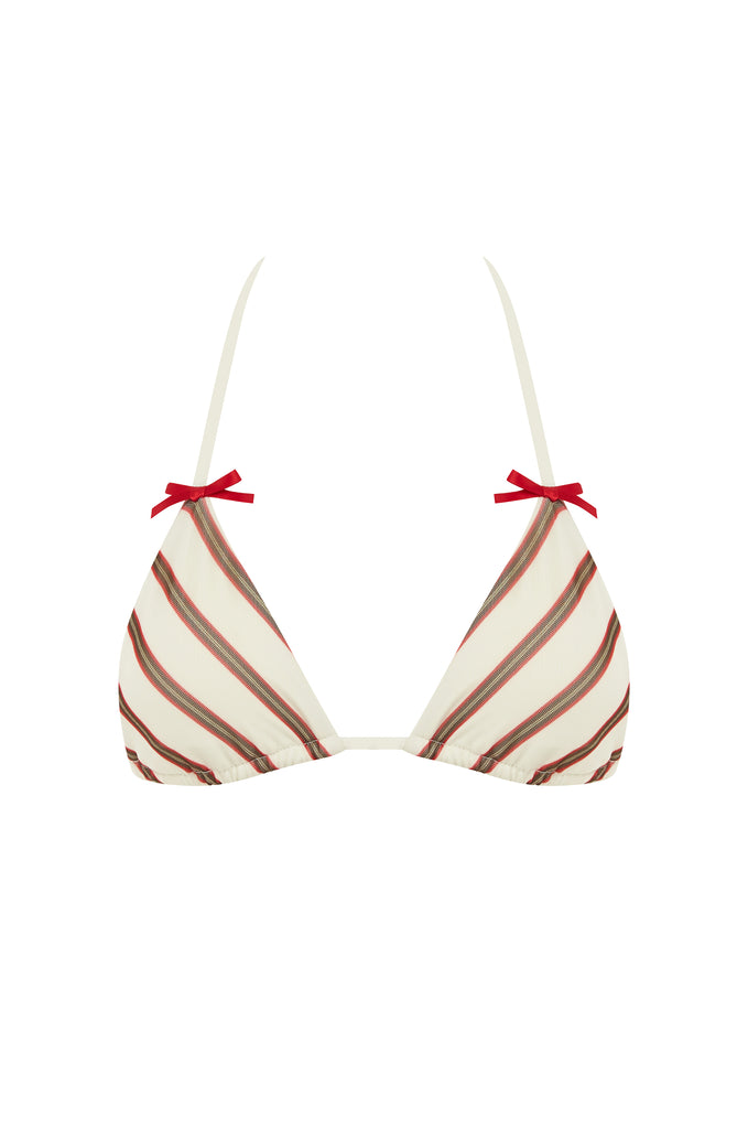 Juni Bikini Top | Cream Stripe