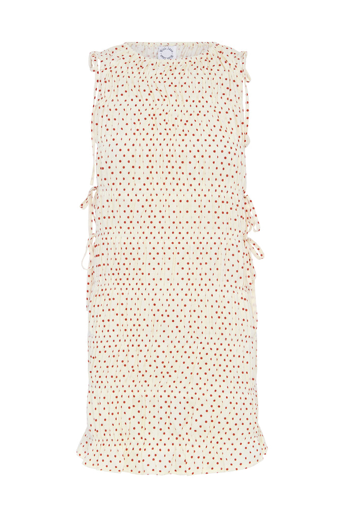 Remie Dress | Cream Polka Dot