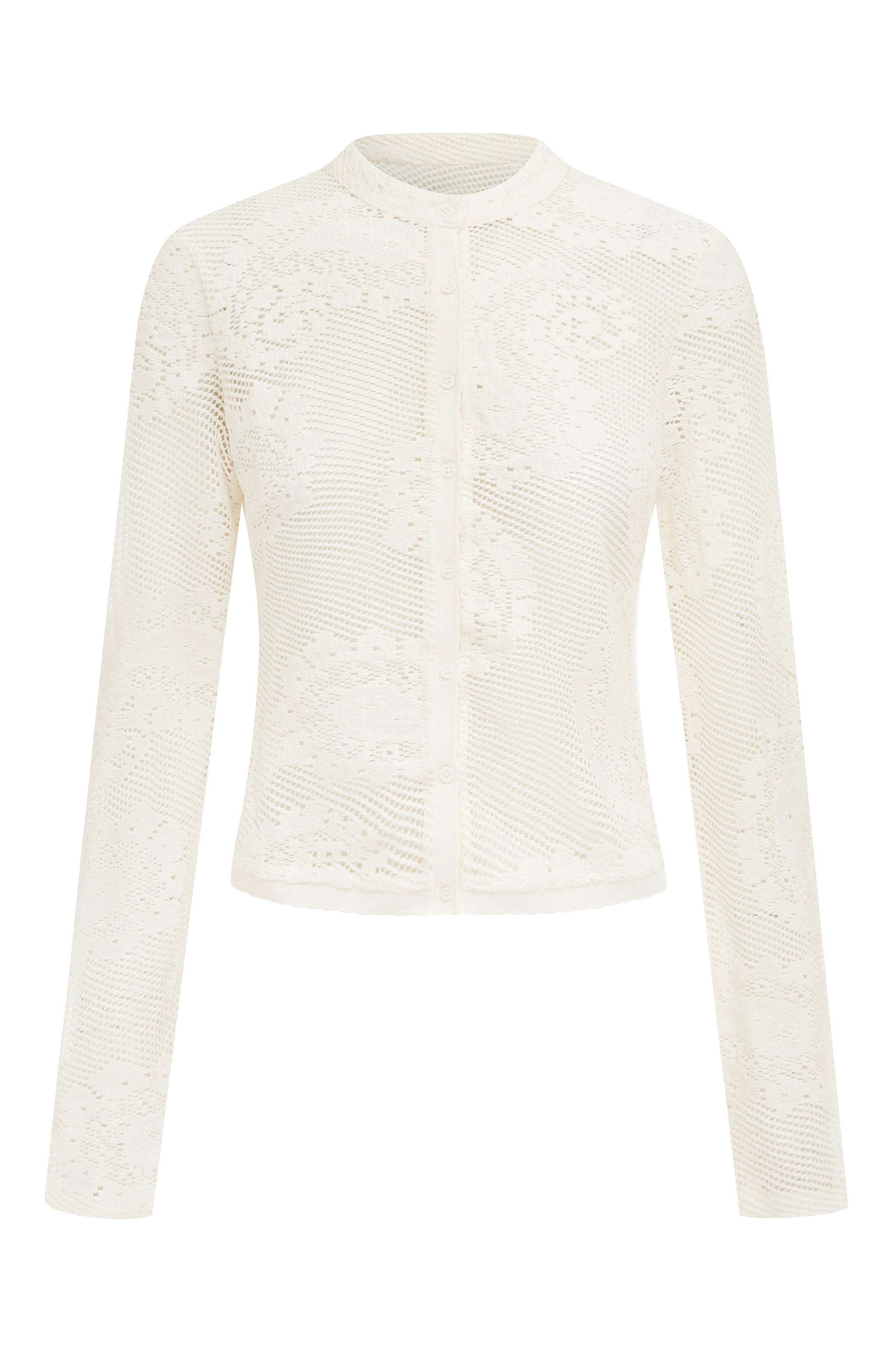 DRAW Lace 2way Tops 白 DOUBLE LAYERED WHITE LACE TOP | Markgong