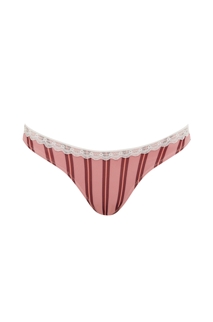 Jeanie Bikini Bottom | Pink Stripe