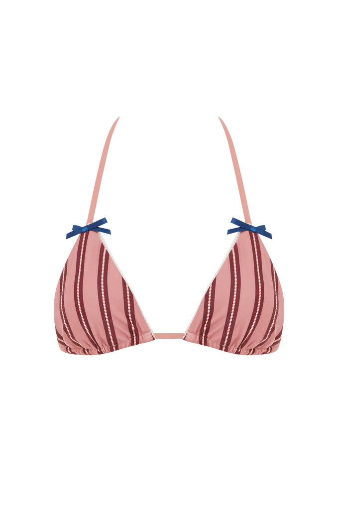 Juni Bikini Top | Pink Stripe