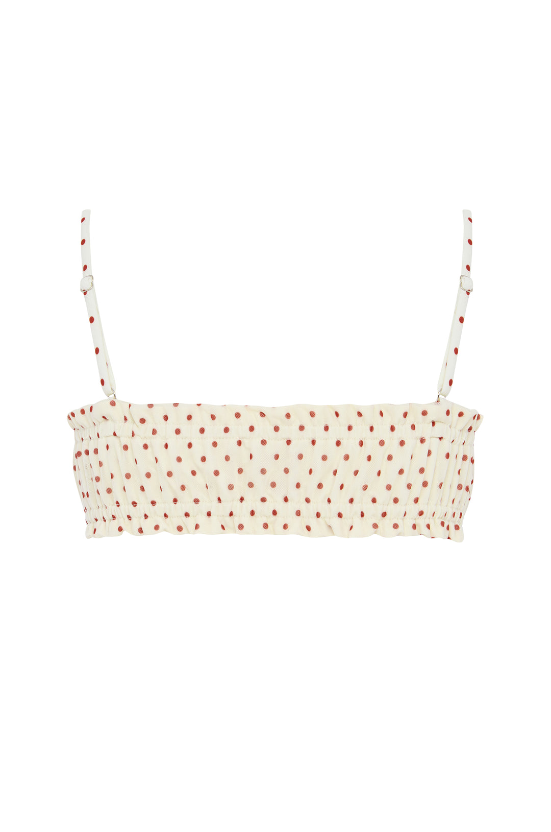 Lottie Bikini Top | Cream Polka Dot