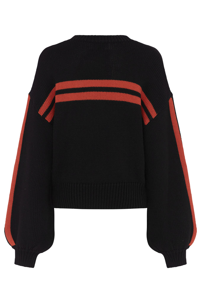 Olivia Sweater | Black / Red