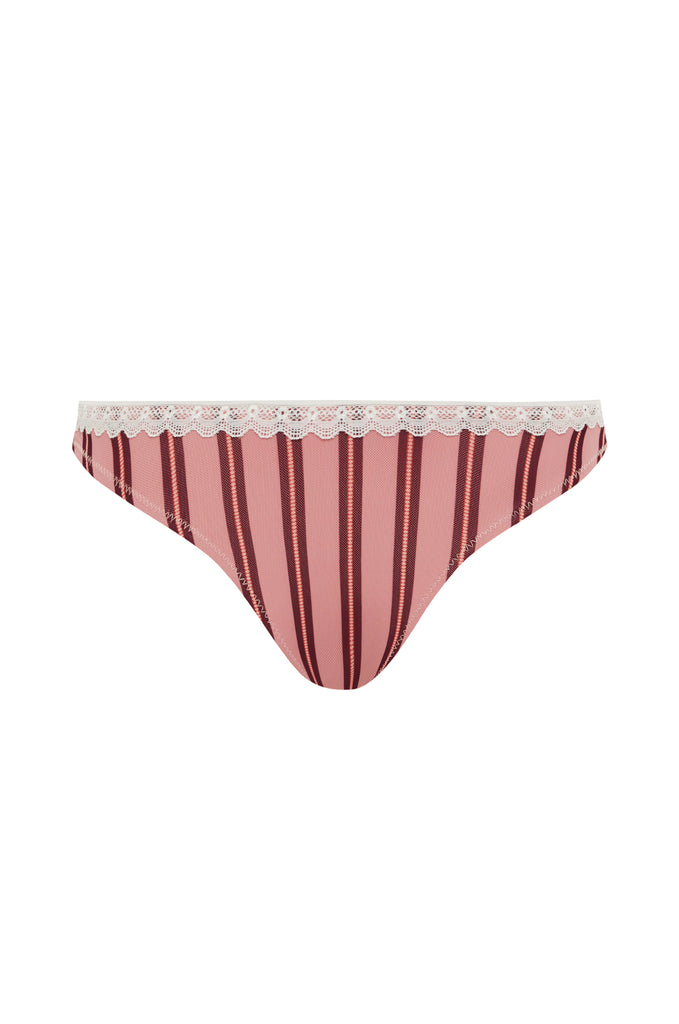 Jeanie Bikini Bottom | Pink Stripe