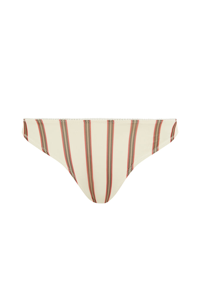 Jeanie Bikini Bottom | Cream Stripe