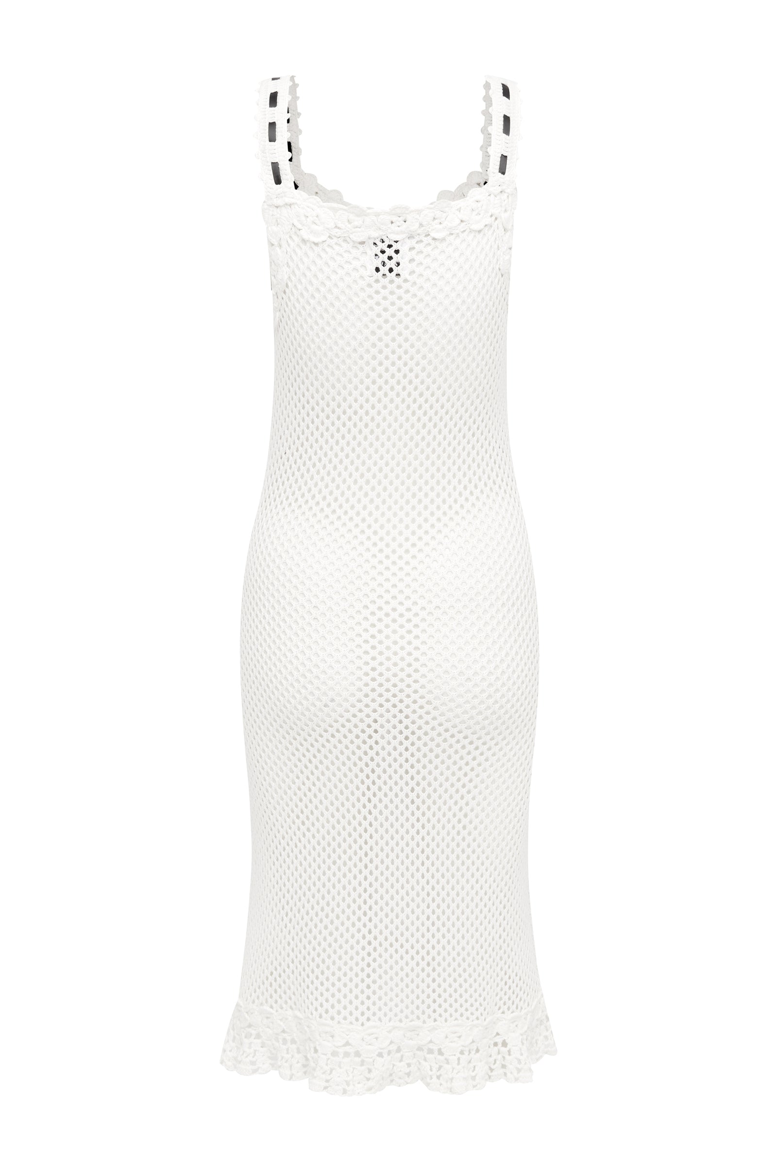 Milana Midi Dress Dolce Broderie White