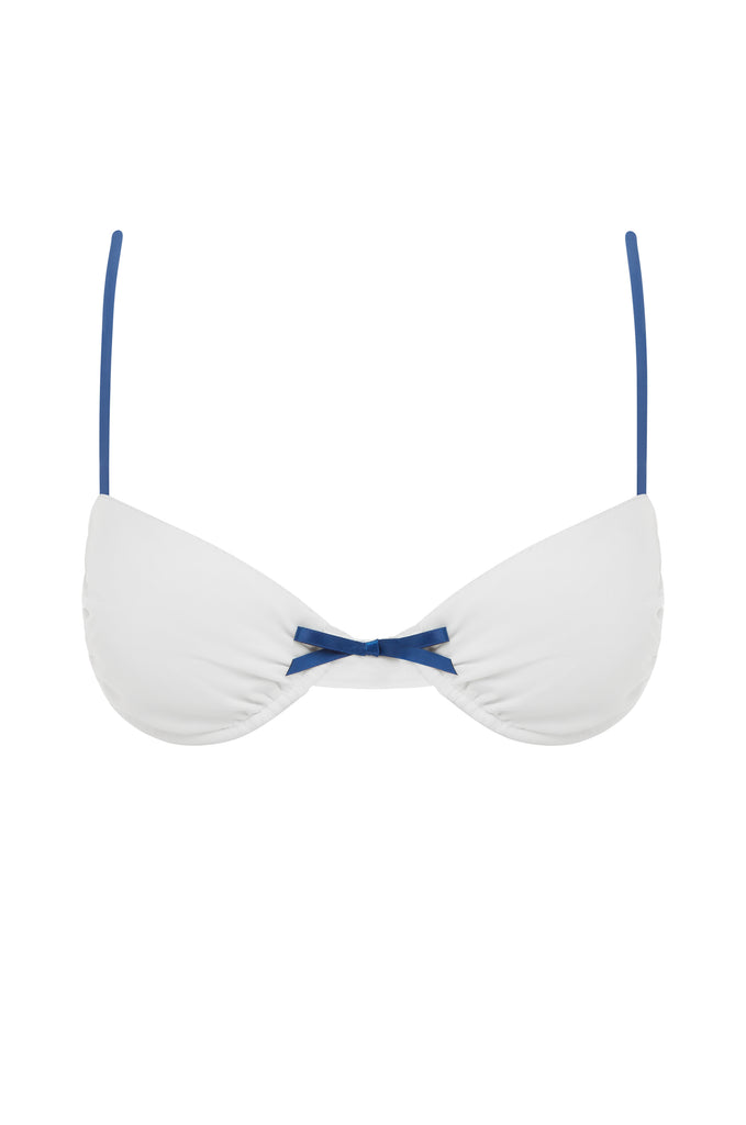 Jeanie Bikini Top | White
