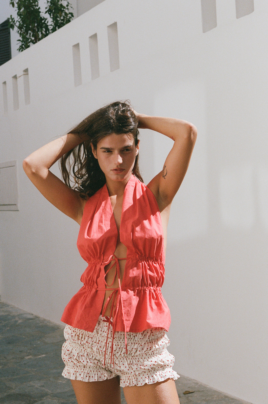 Bea Shorts | Cream Polka Dot