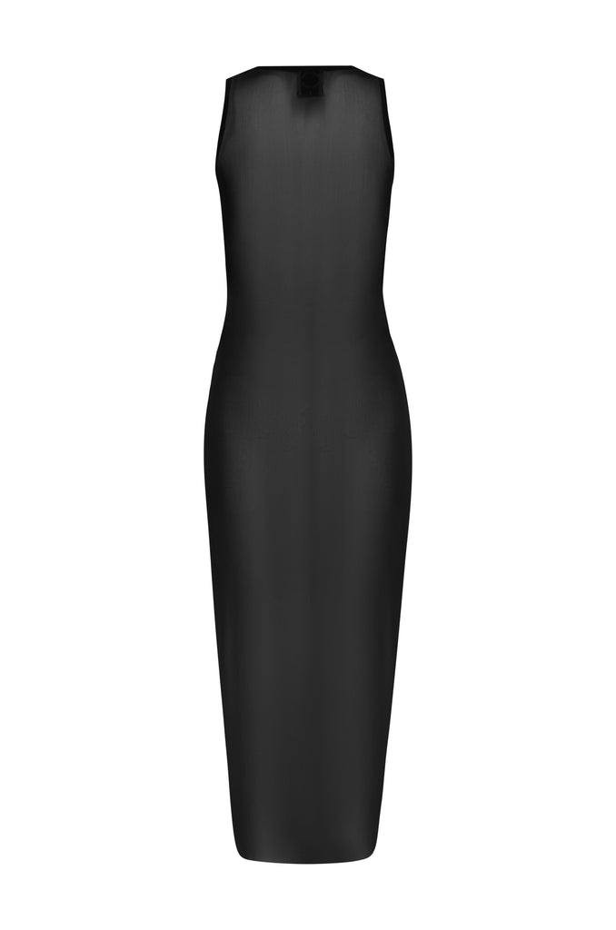 Paloma Midi Dress | Black Mesh