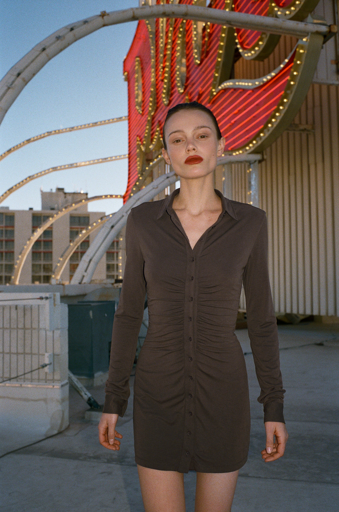 美品　With Jean Andy dress Andy Dress | Chocolate – With Jéan