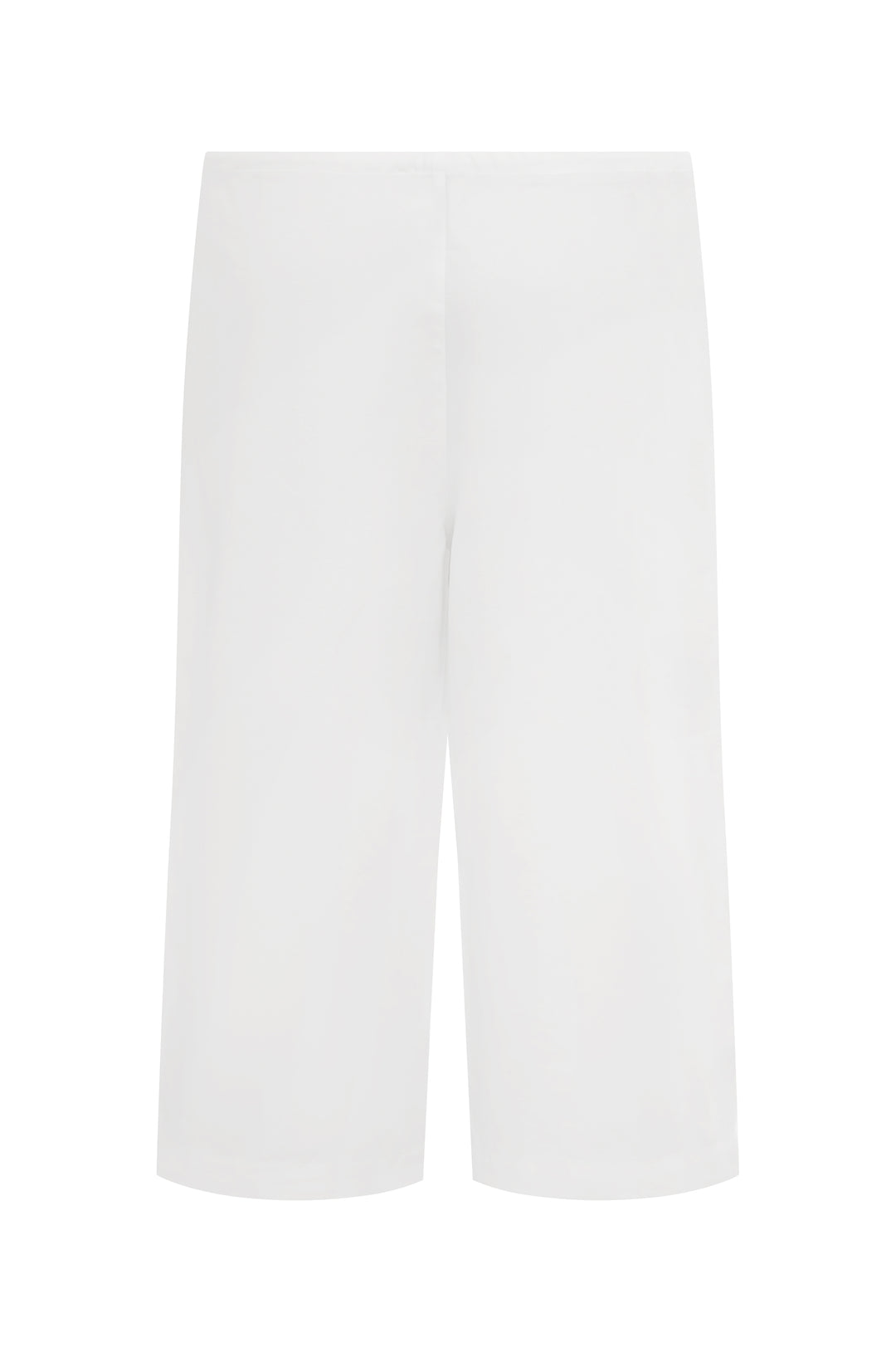 White Arden Capri Pant, low-rise, relaxed-fit with an adjustable tie waistband.