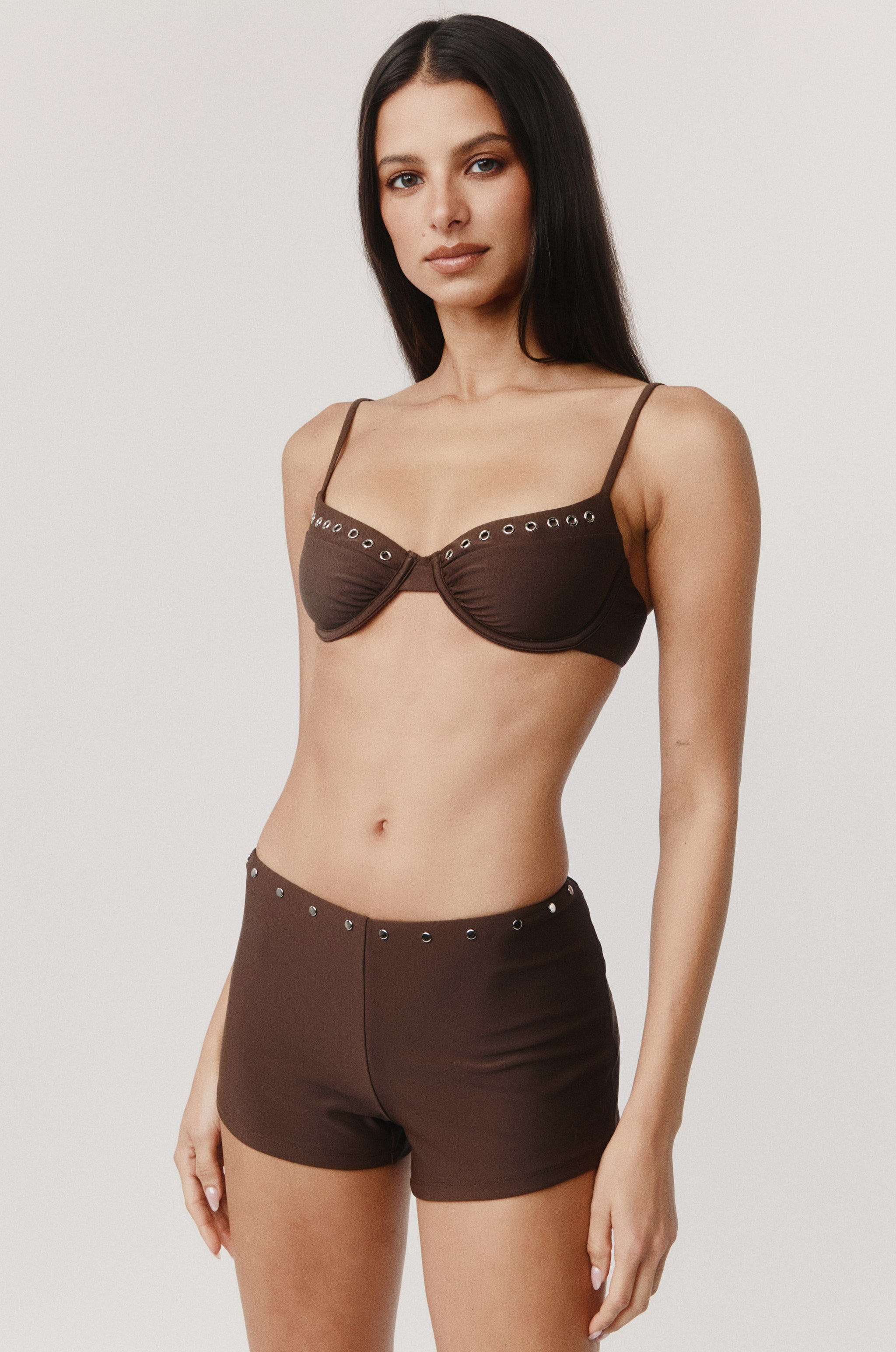 Birdie Swim Shorts | Chocolate – With Jéan