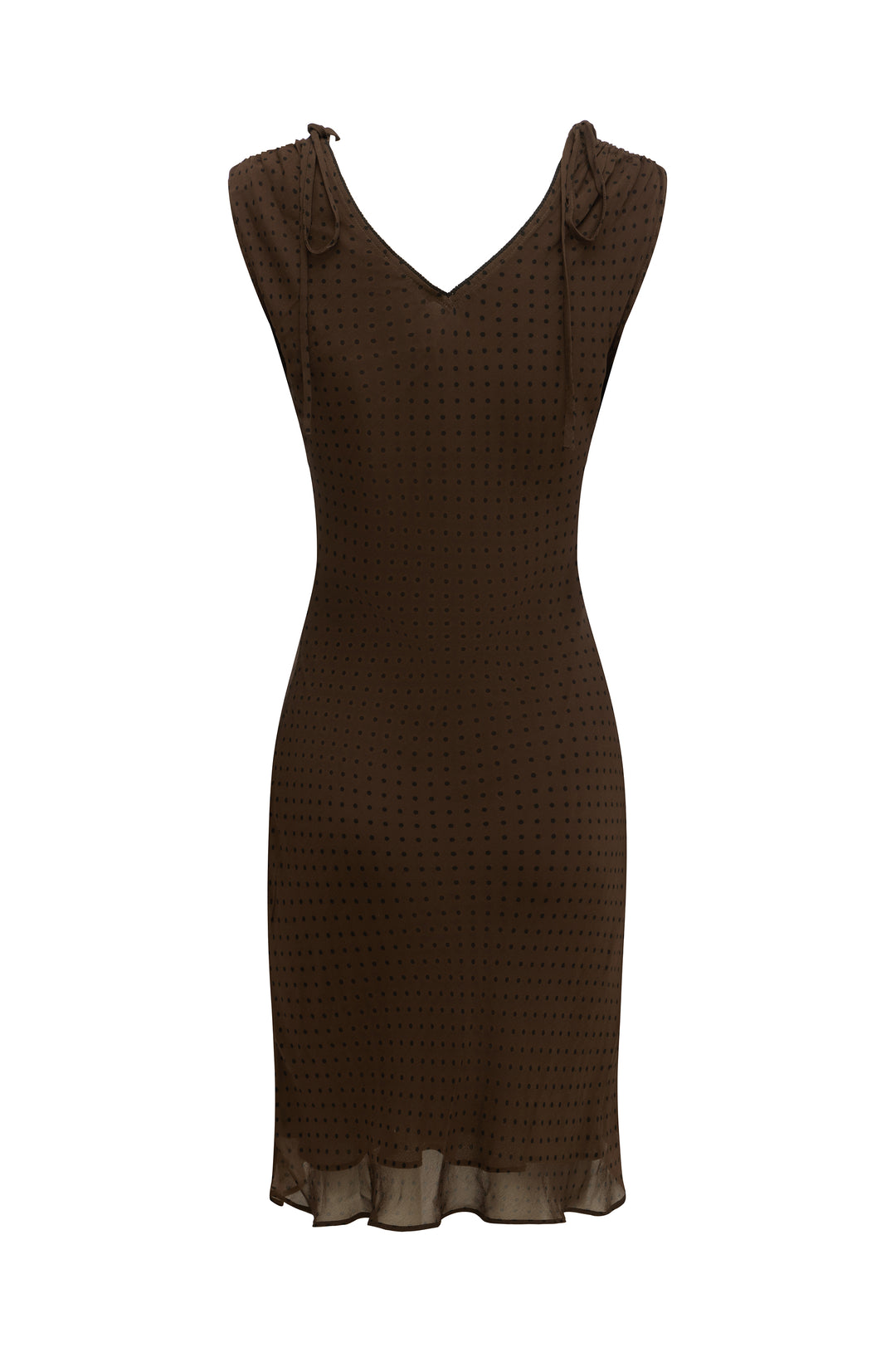 Clara Dress | Brown Polka Dot
