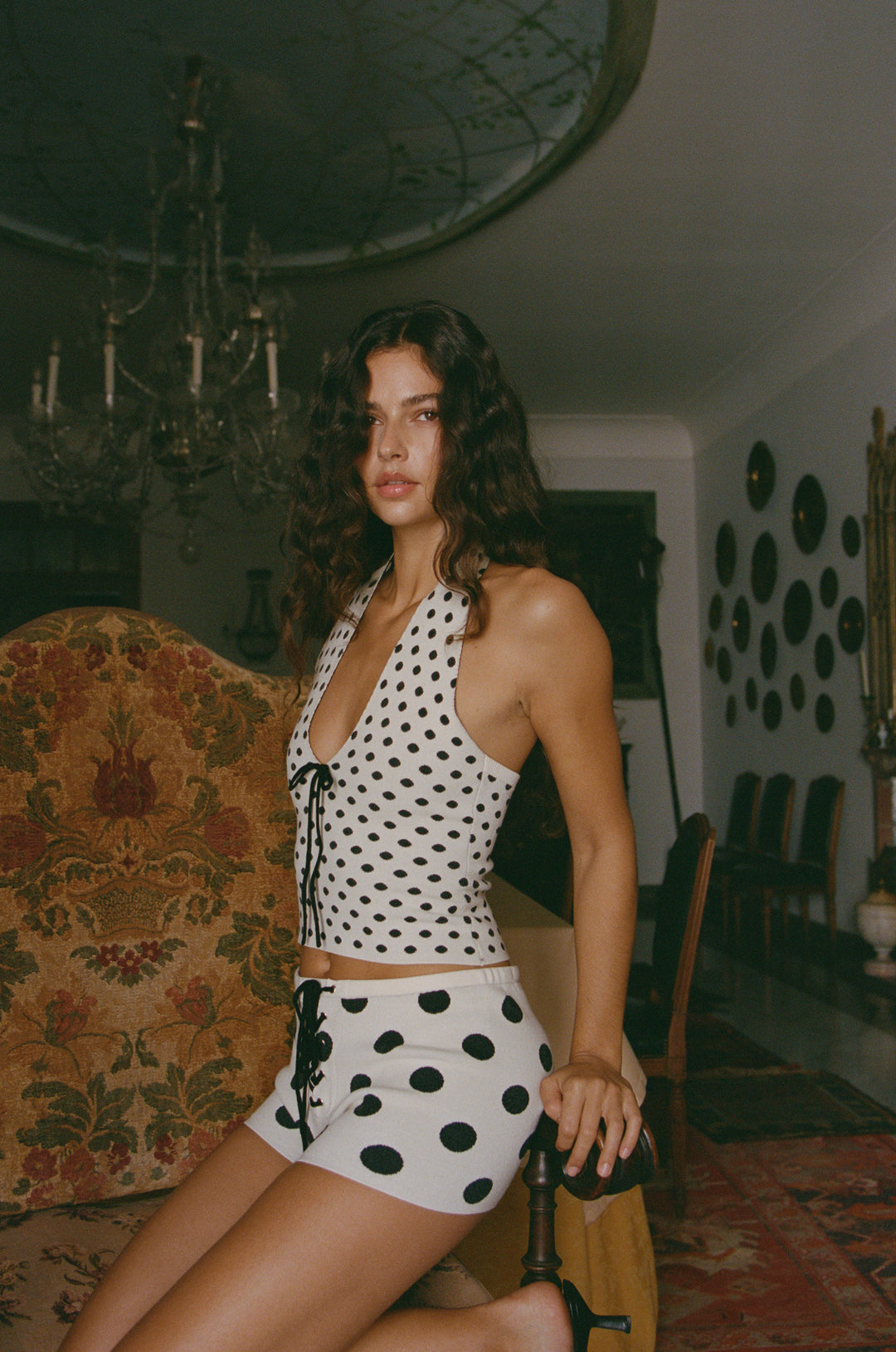 Dottie Top | Black / White Dot