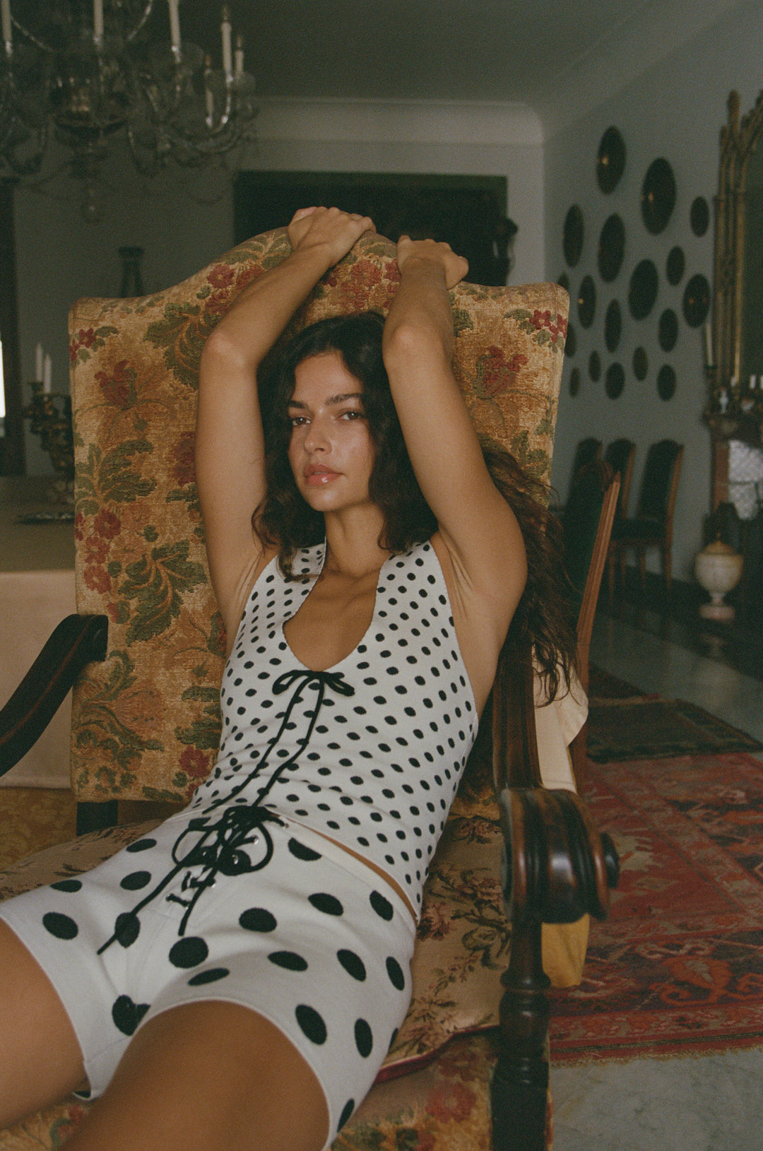 Dottie Top | Black / White Dot