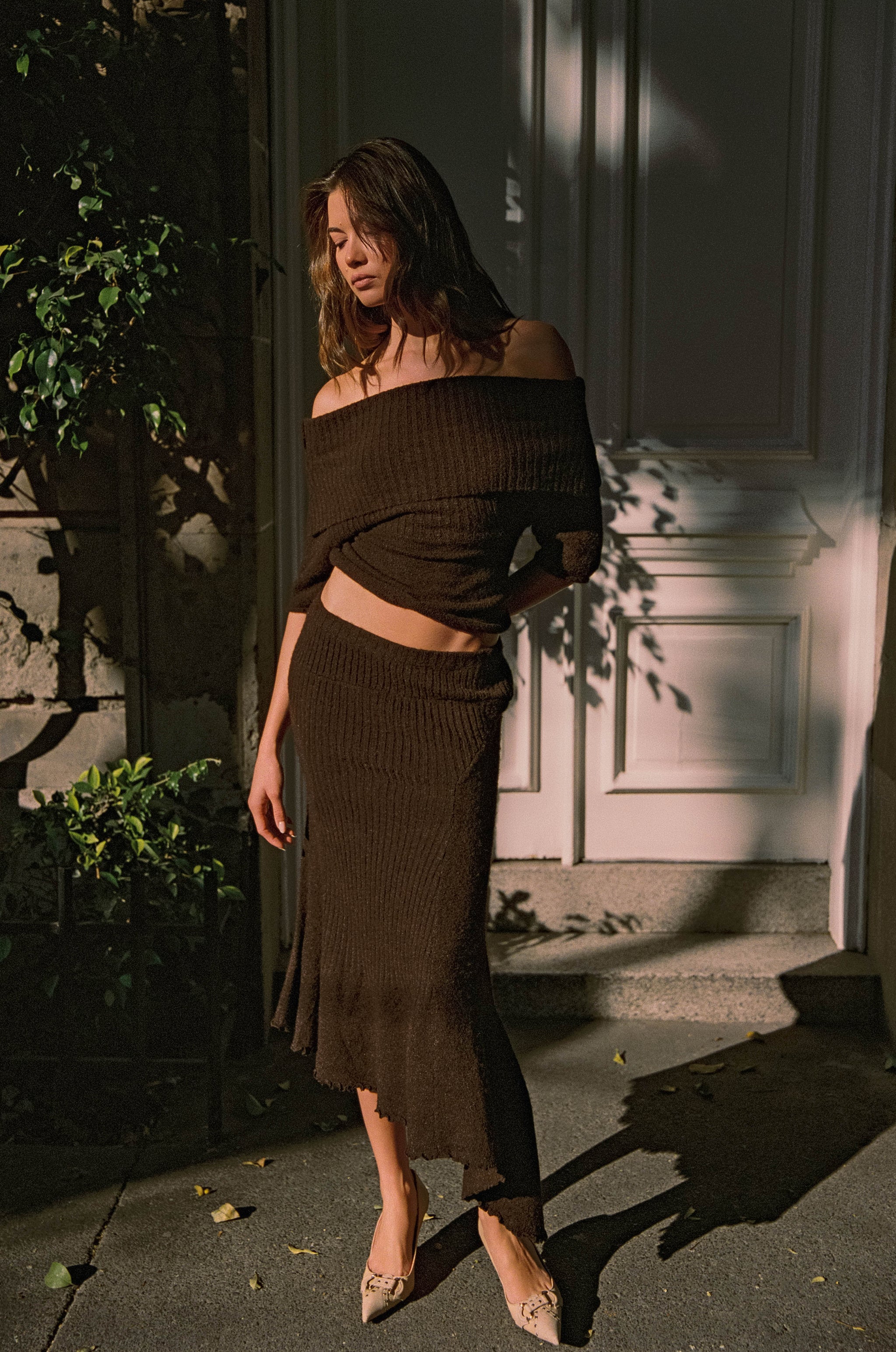 Fia Skirt | Chocolate – With Jéan