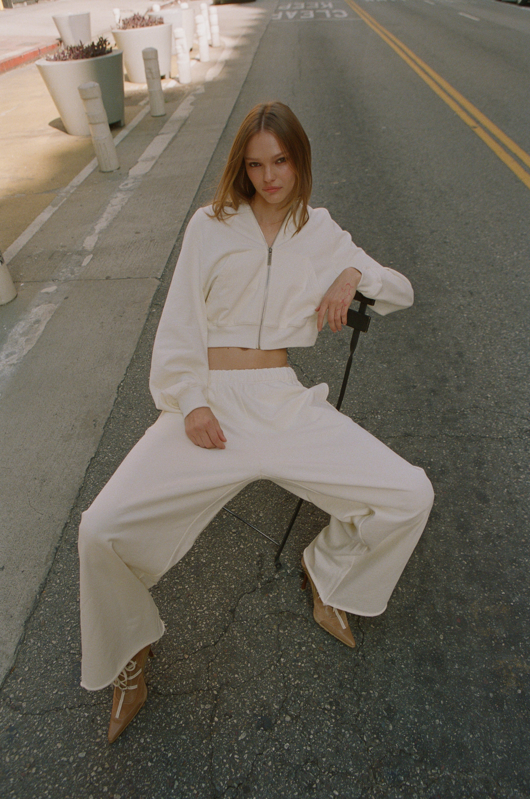 Freddie Track Pant | Cream – With Jéan