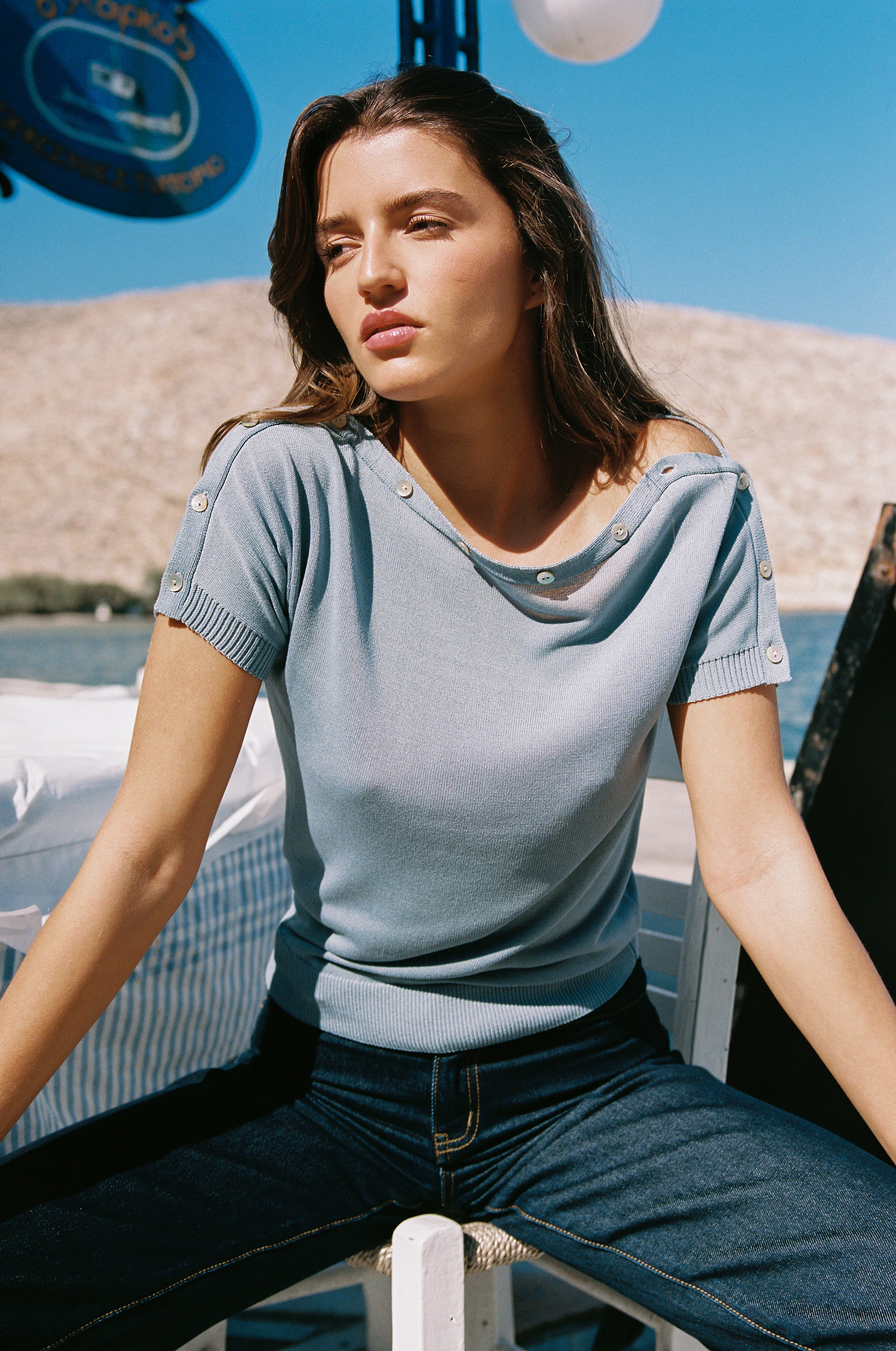 June Top | Blue – With Jéan