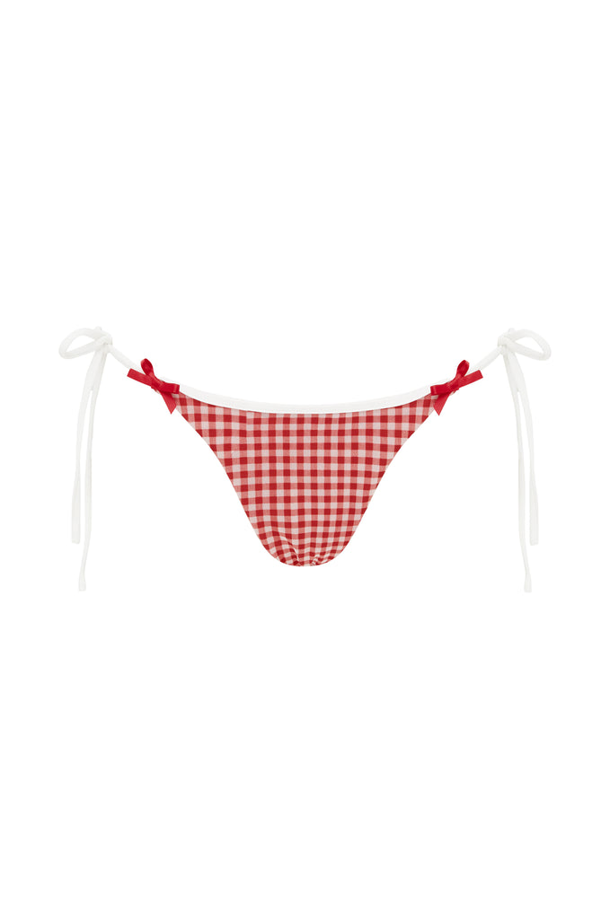 Juni Bikini Bottom | Red Gingham