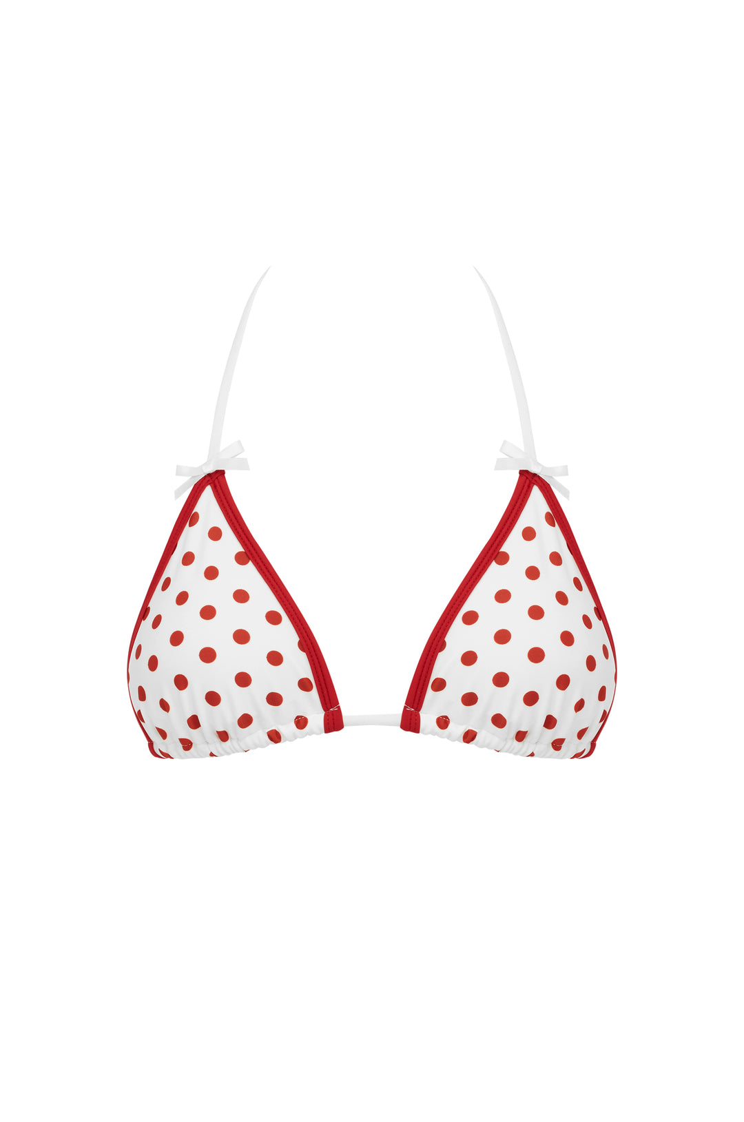 Juni Bikini Top | Red/White Polka Dot