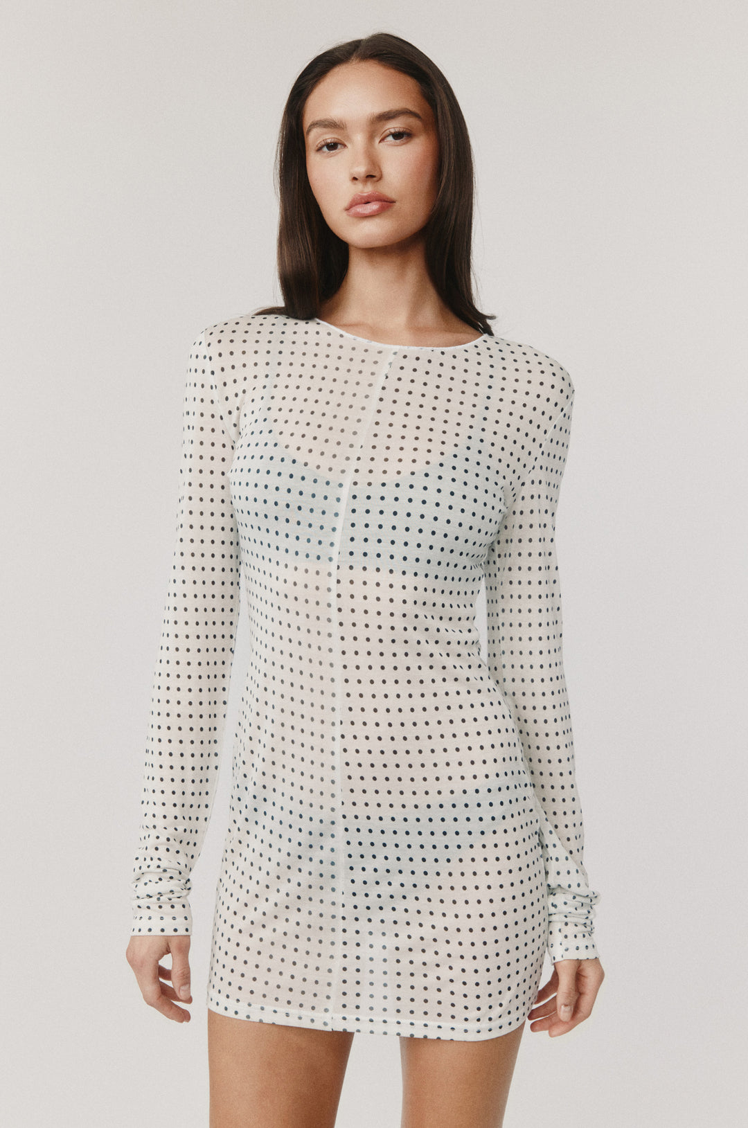 Kenny Dress | White Polka Dot