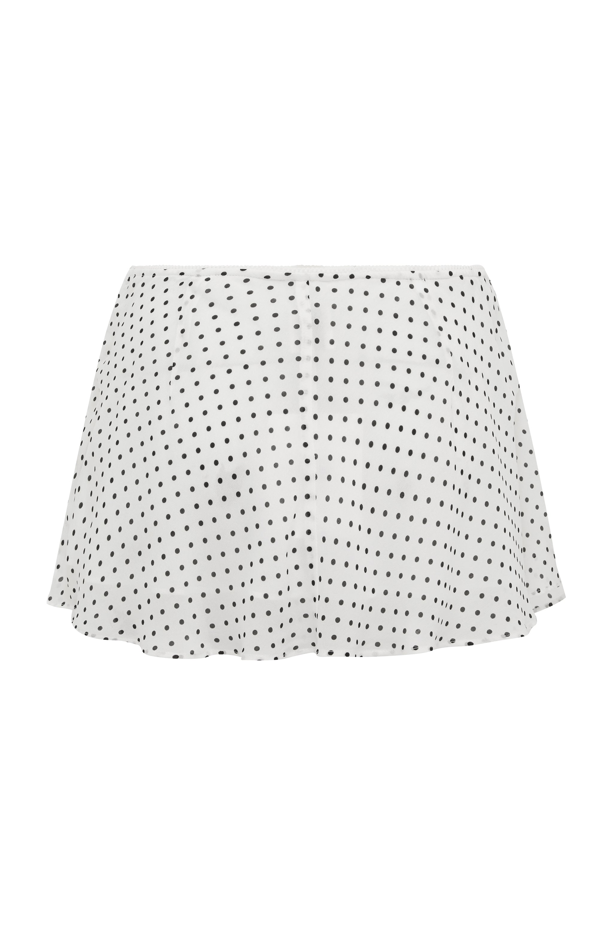 Kiki Skirt | White Polka Dot