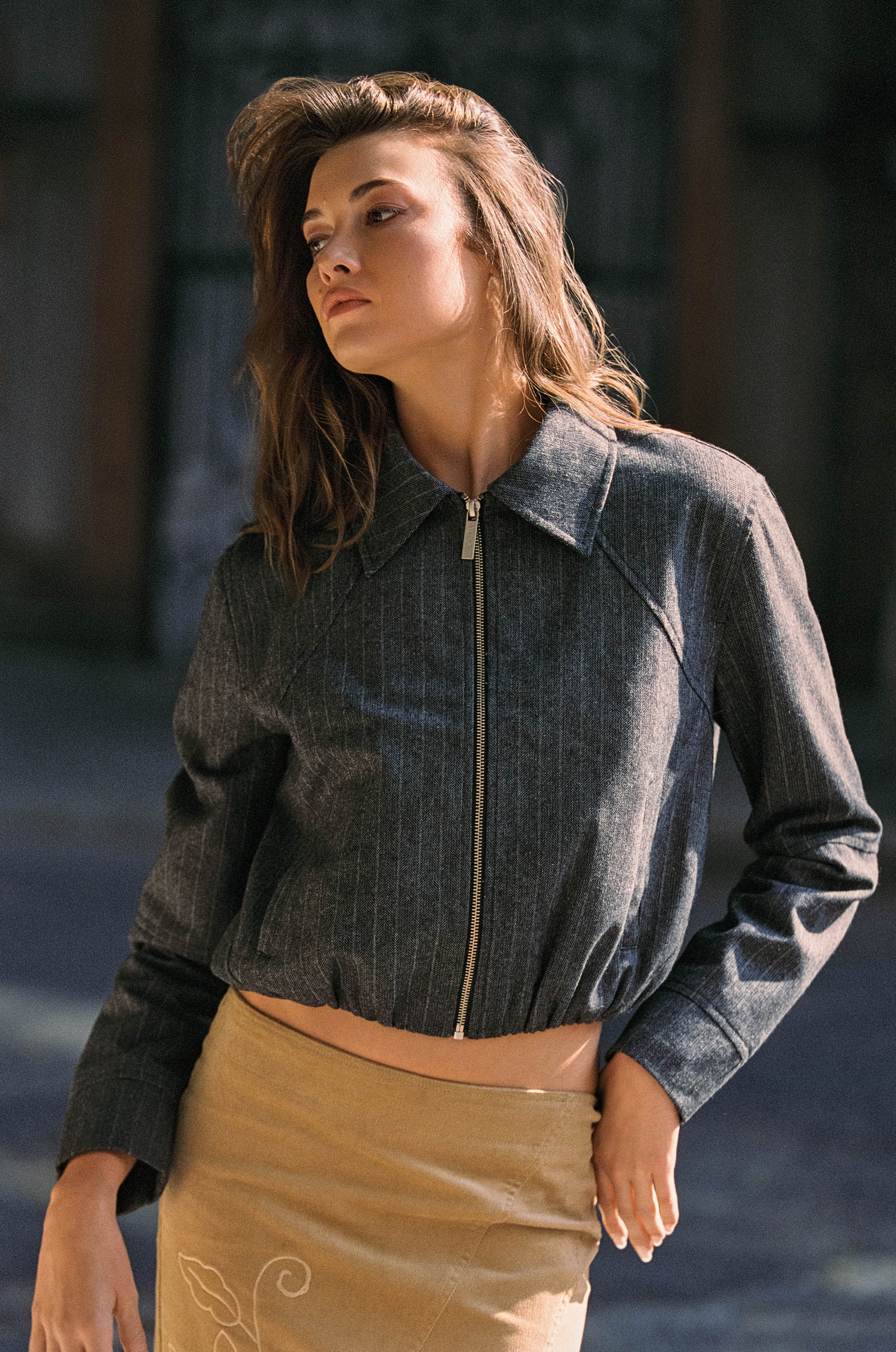 Logan Jacket | Pinstripe – With Jéan