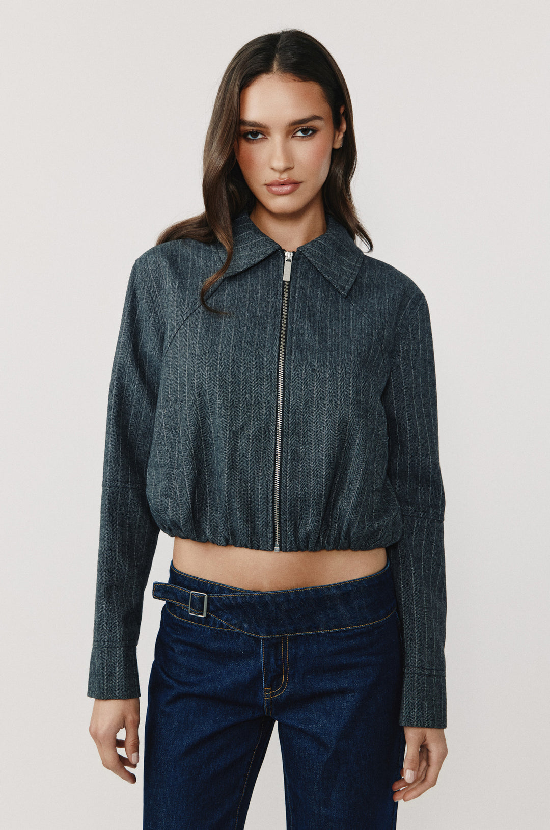 Logan Jacket | Pinstripe