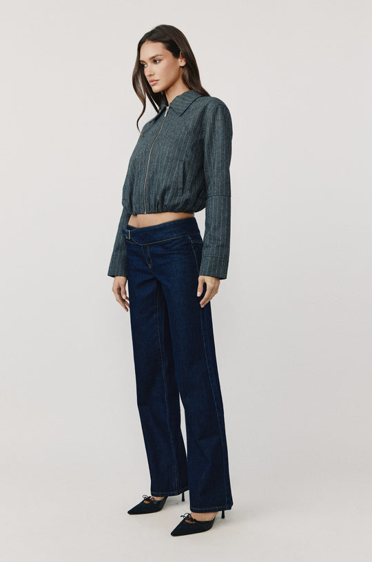 Logan Jacket | Pinstripe – With Jéan