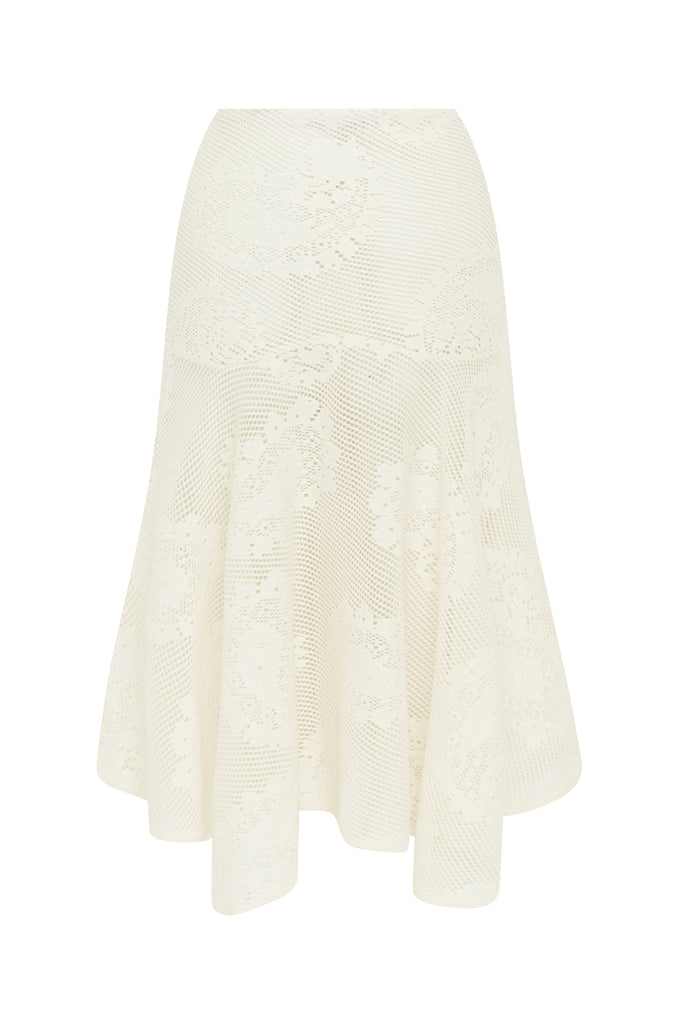 Maeve Midi Skirt | White Lace