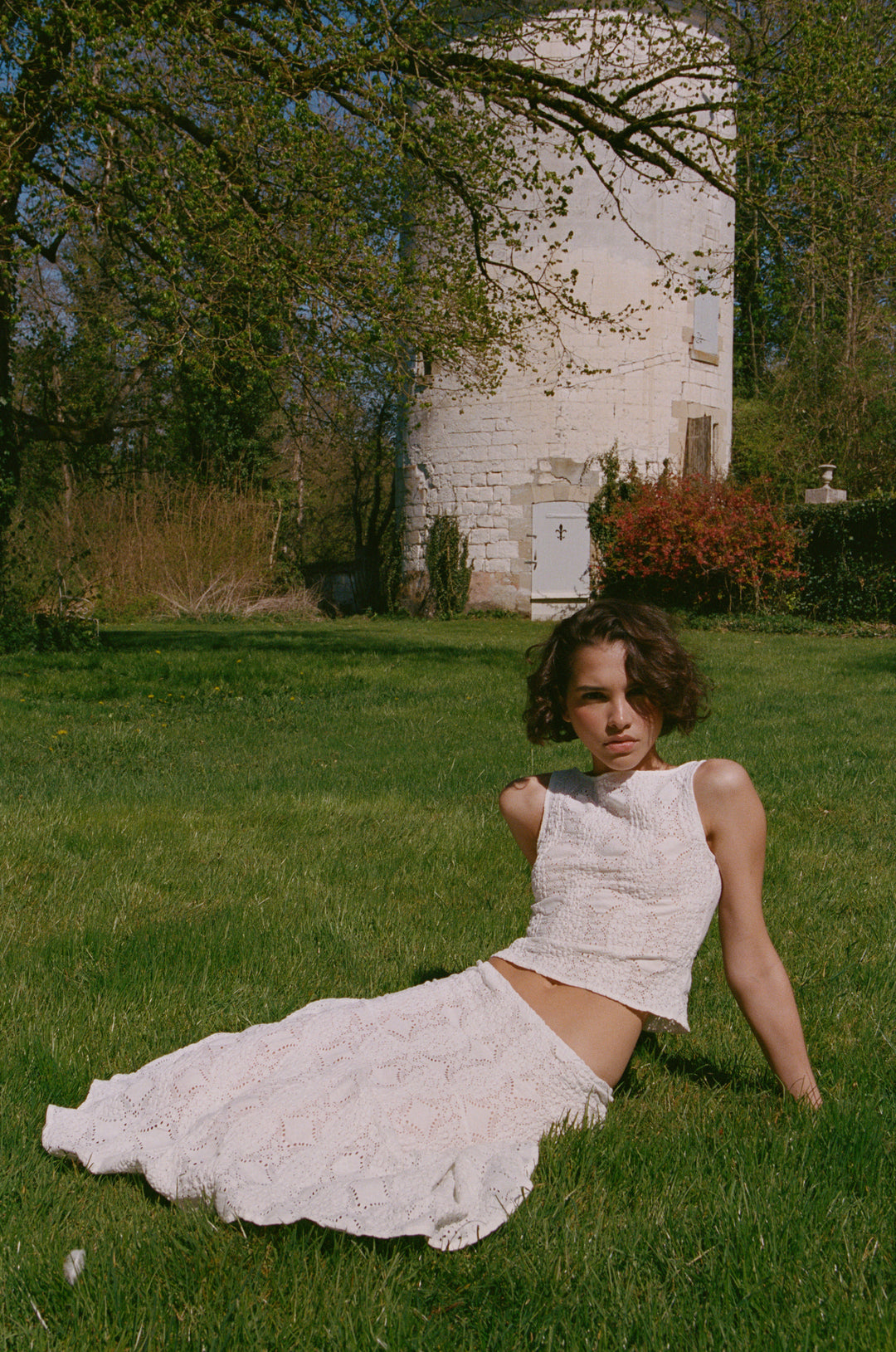 Maeve Midi Skirt | White