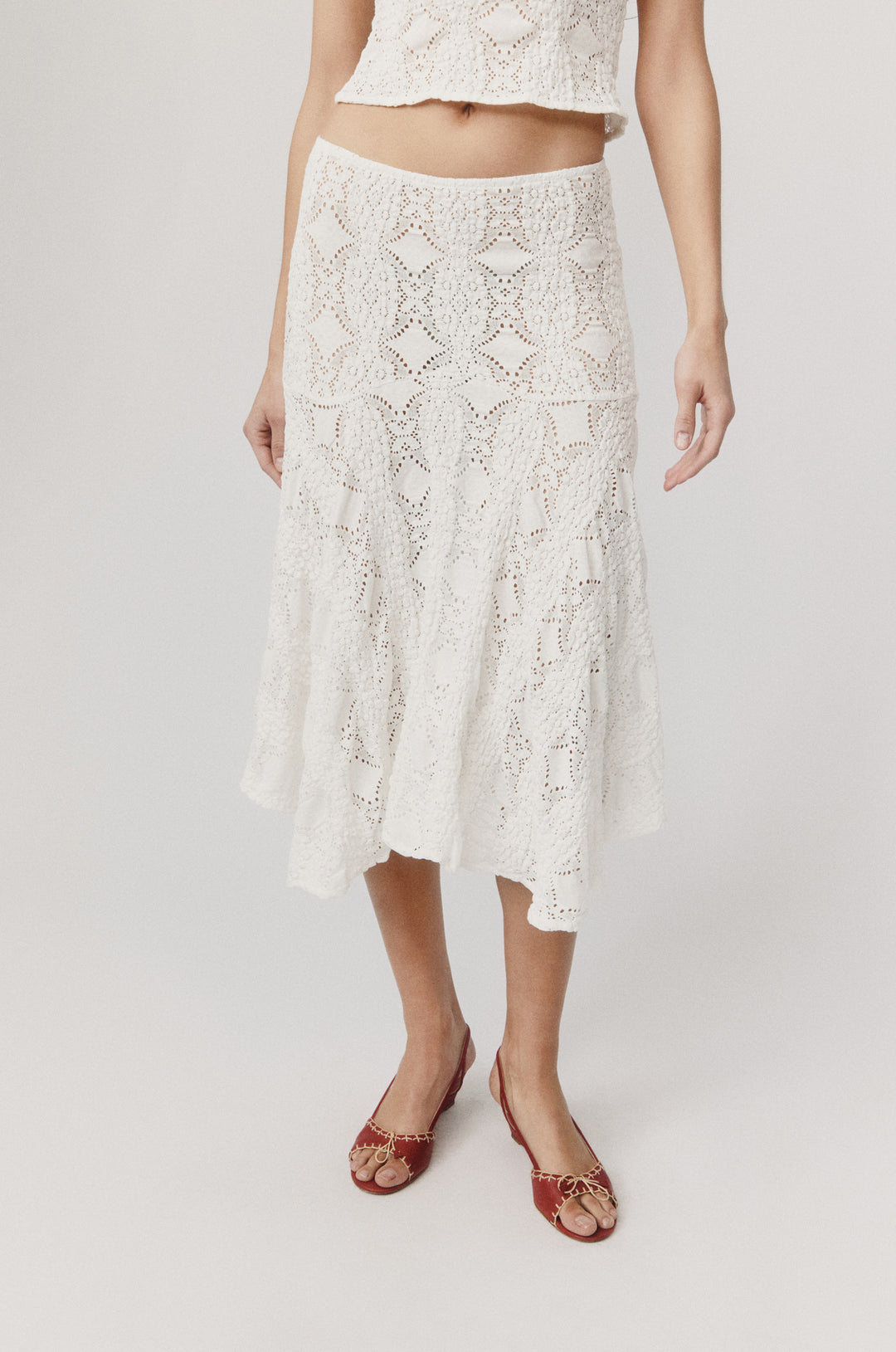 Maeve Midi Skirt | White