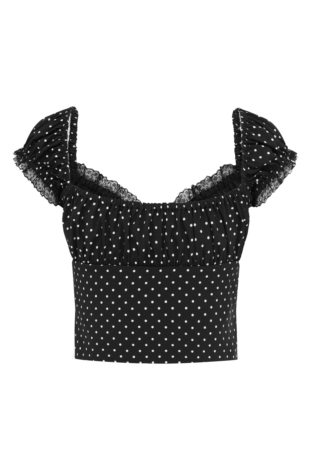 Remi Top | Black Polka Dot