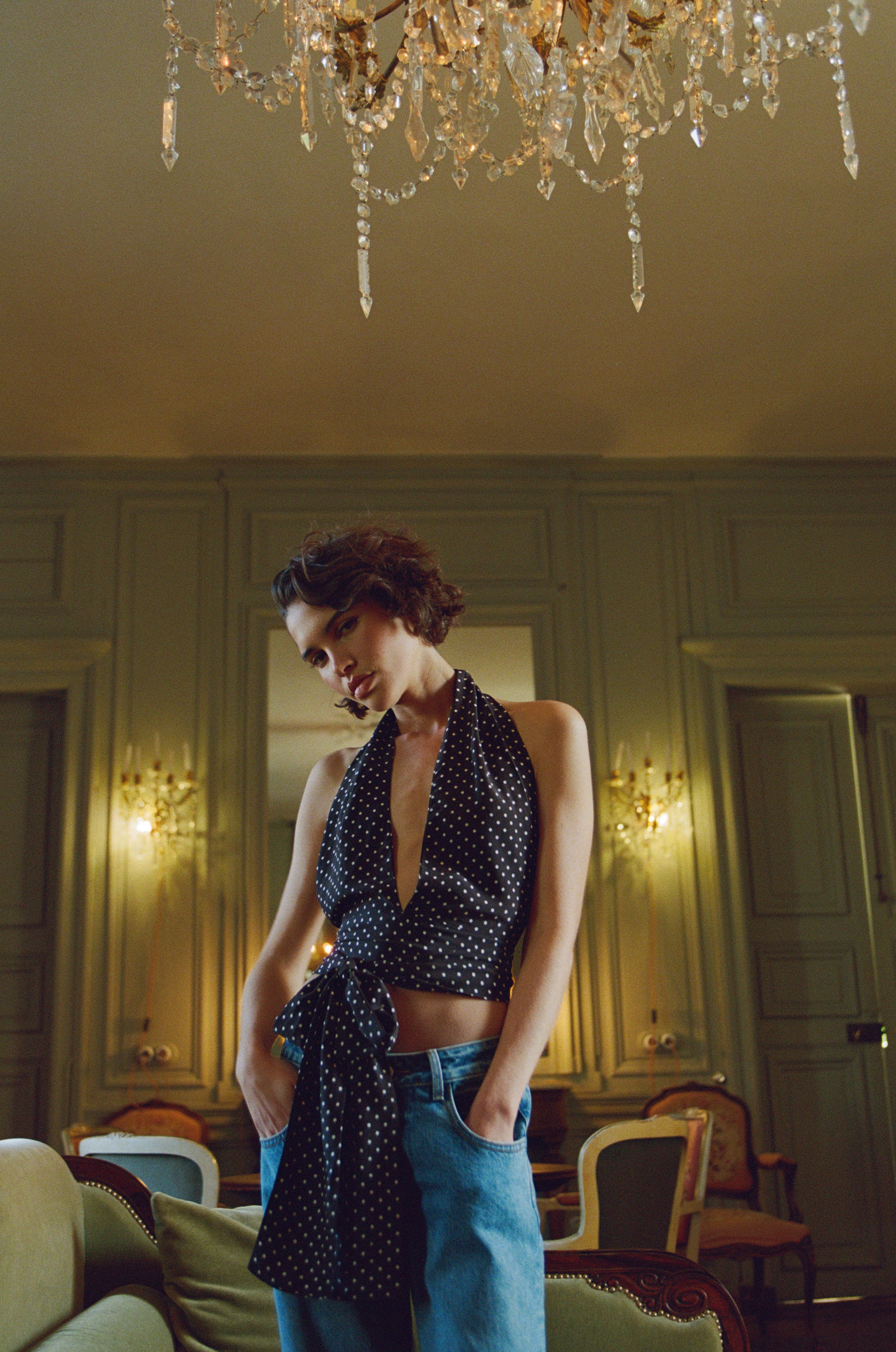 Rendezvous Top | Black Polka Dot – With Jéan