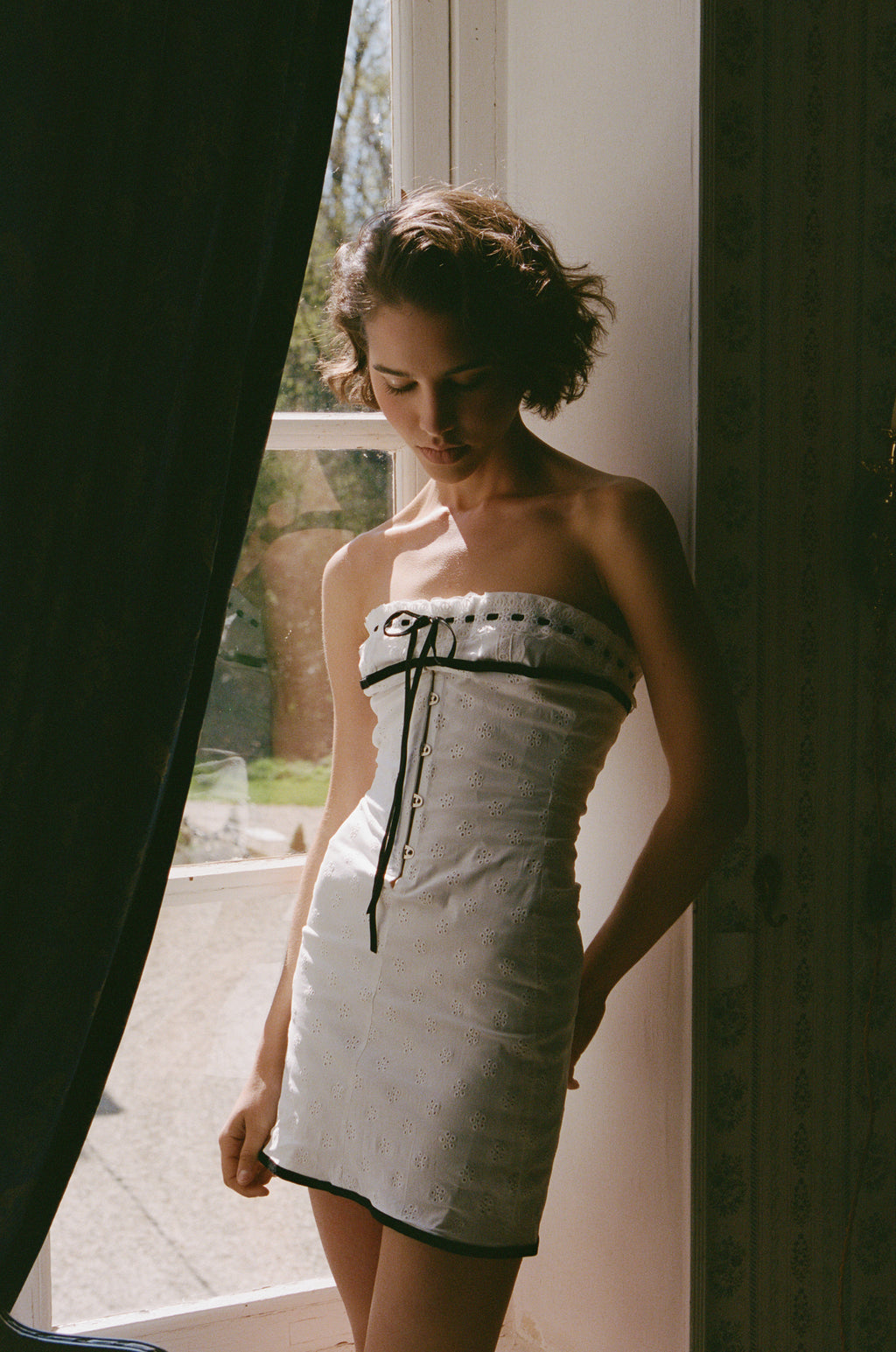 with jean corset dress The With Jean Chloe Corset Dress. Spotted on @victoriawaldau, hire today for a fraction of the price