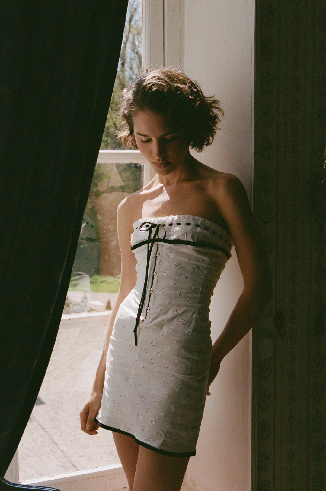 With Jean | Sabrin Dress | White Embroidery M With Jean | Sabrin Dress | White Embroidery M