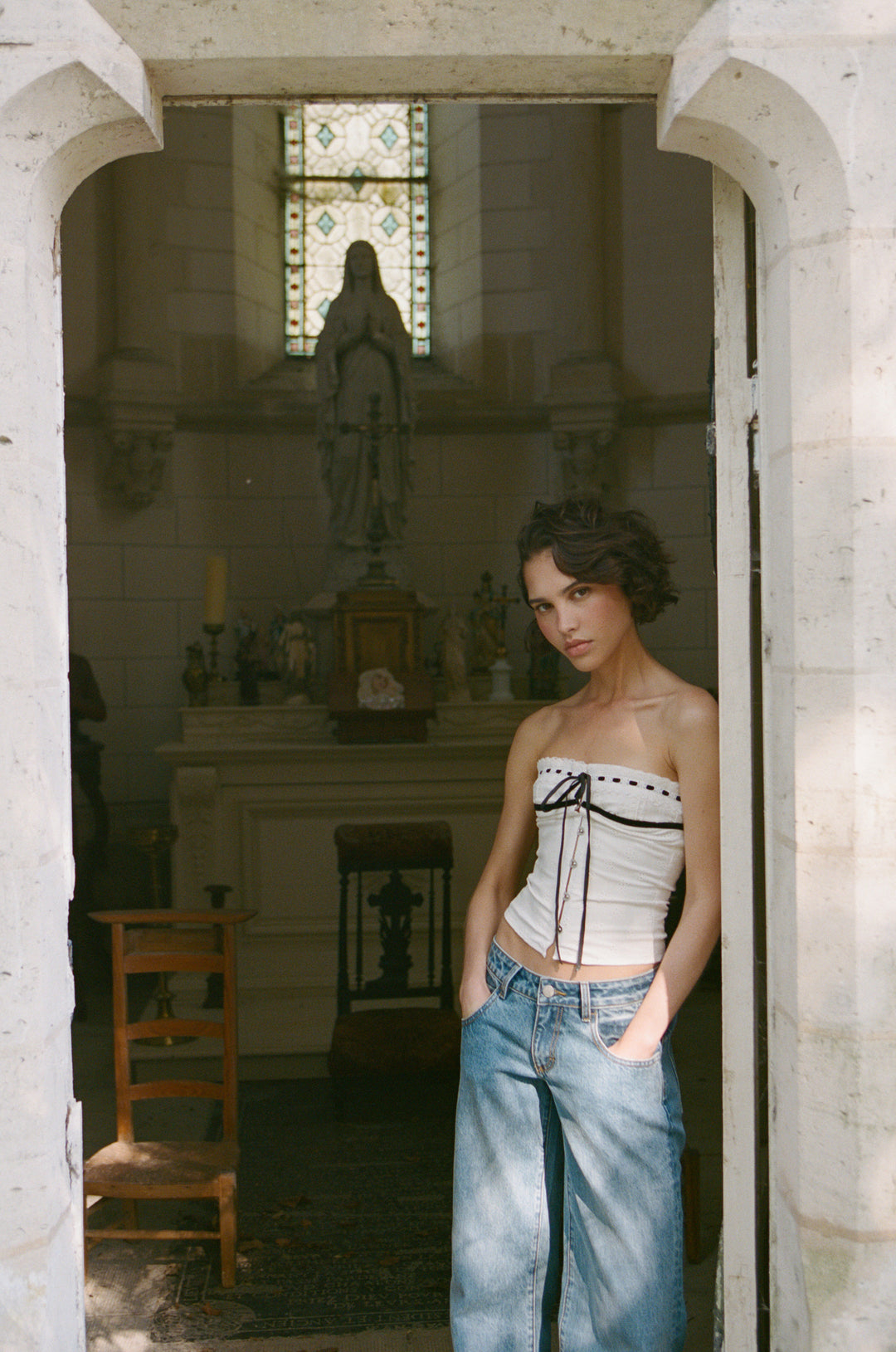 Sabrin Top | White Embroidery