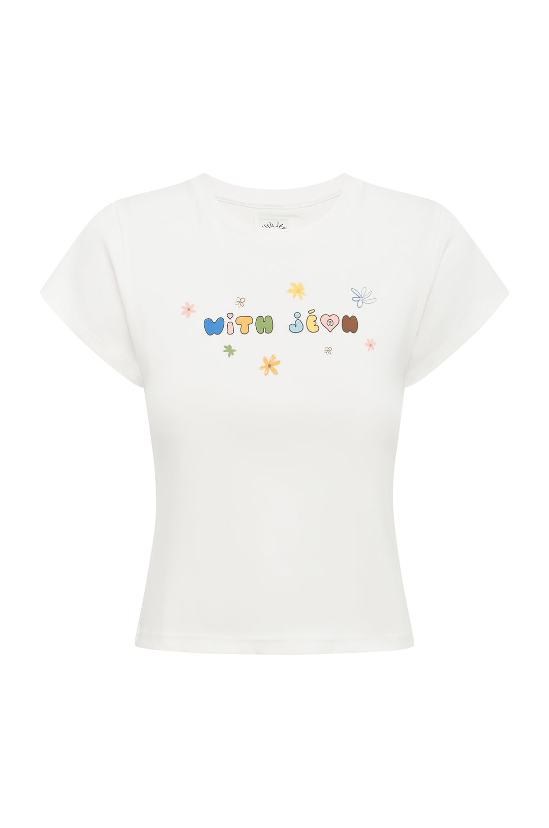 With Flowers Tee | White / Multi