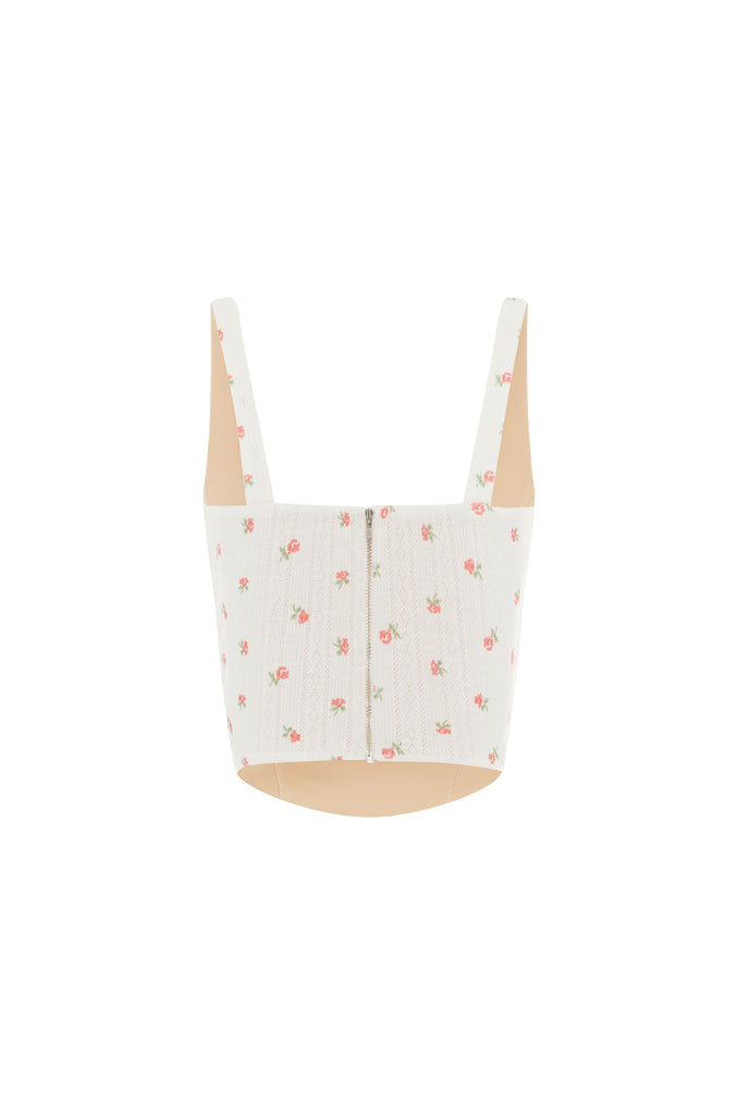 Cindy Corset | Red Pointelle