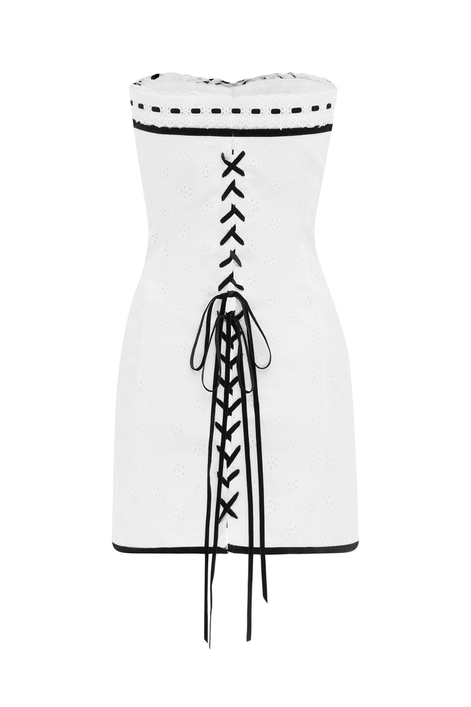 Sabrin Dress | White Embroidery