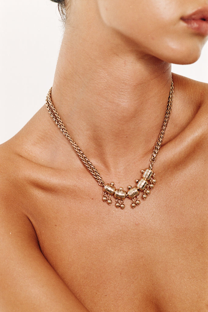 Jean 5 Necklace | Antique Gold